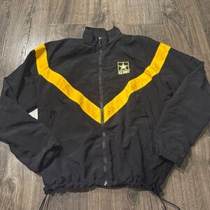 Army Black and Yellow Men's Jacket size medium long vintage unisex